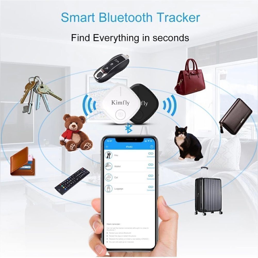 2-Pack Bluetooth Tracker Finder for Keys Wallets Backpacks for Android/iOS Phone - Picture 3 of 10